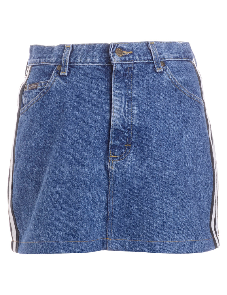 Beyond Retro Label Label Steph Branded Stripe Denim Skirt