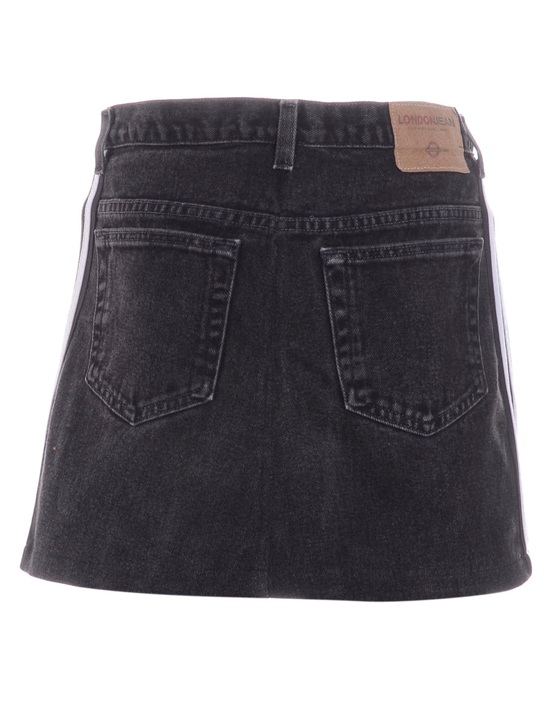 Beyond Retro Label Label Steph Branded Stripe Denim Skirt