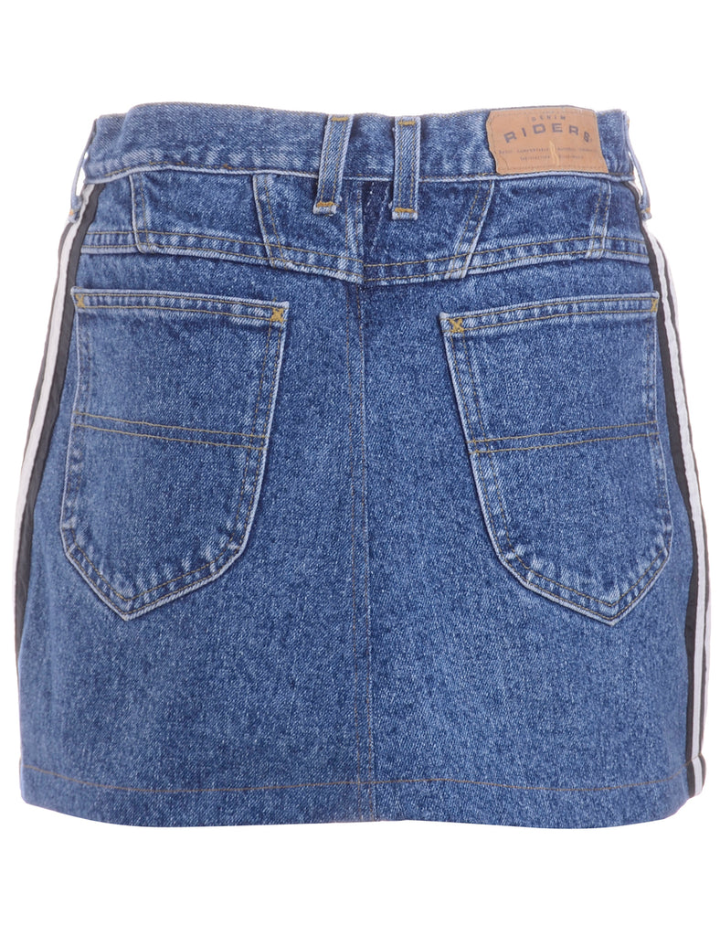 Beyond Retro Label Label Steph Branded Stripe Denim Skirt