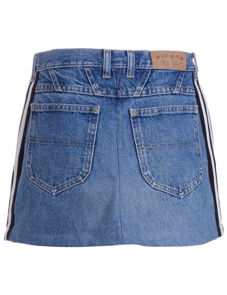 Beyond Retro Label Label Steph Branded Stripe Denim Skirt
