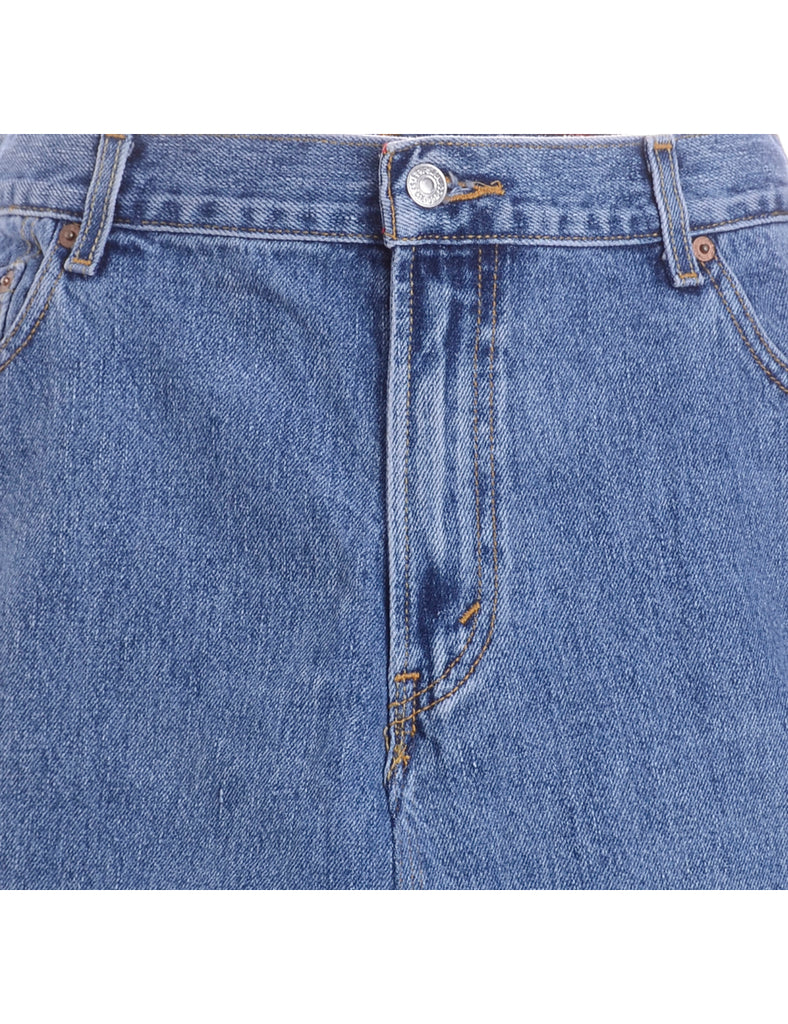 Beyond Retro Label Label Steph Branded Stripe Denim Skirt