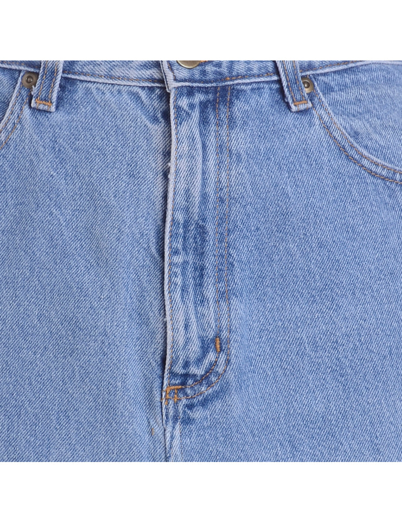 Beyond Retro Label Label Steph Branded Stripe Denim Skirt