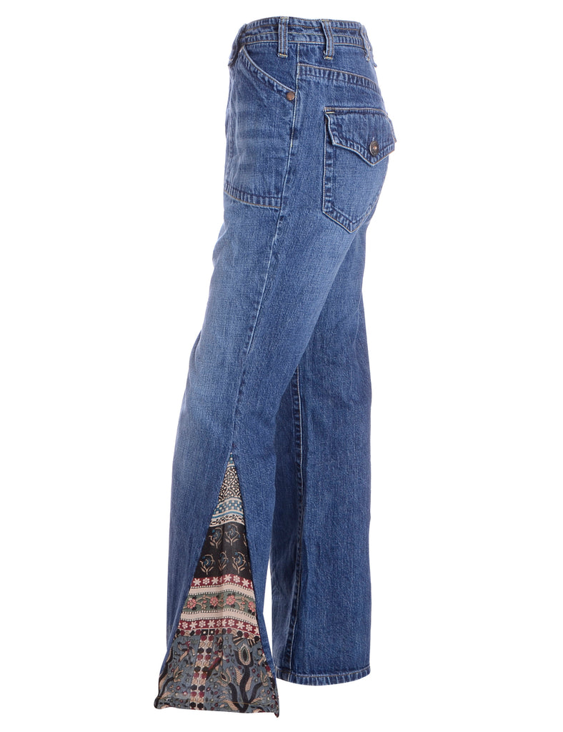 Beyond Retro Label Label Stone Wash Boho Flare Jeans