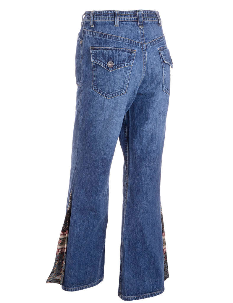 Beyond Retro Label Label Stone Wash Boho Flare Jeans