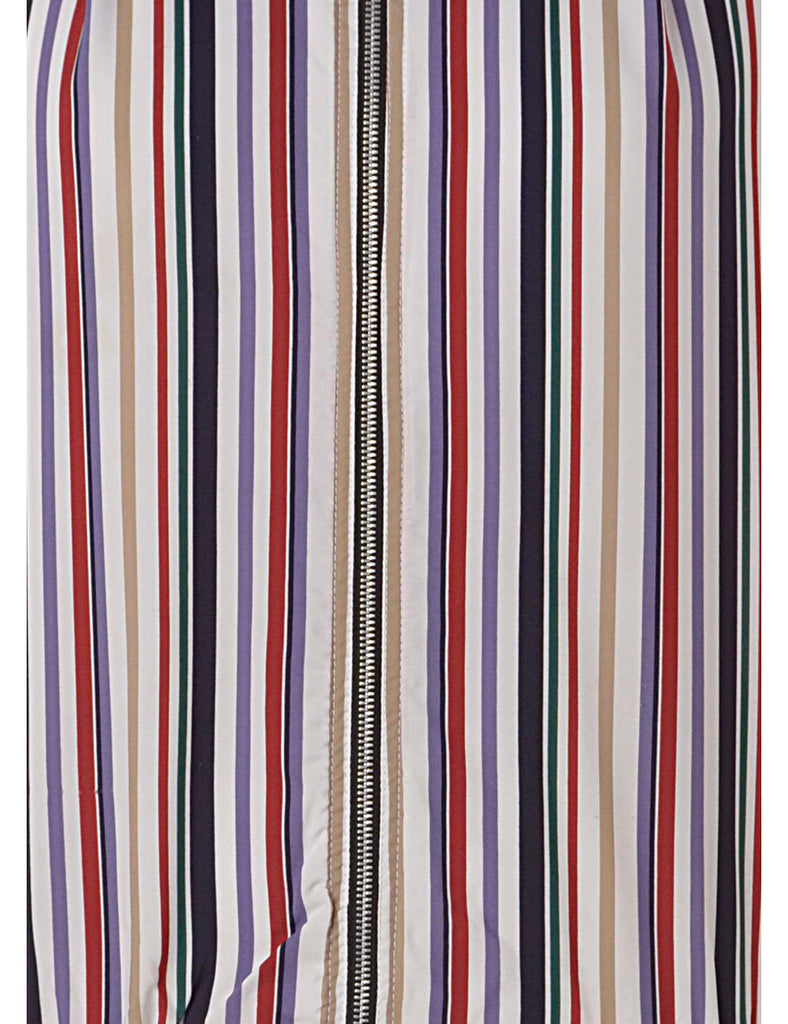Beyond Retro Label Label Striped Blouse Bomber