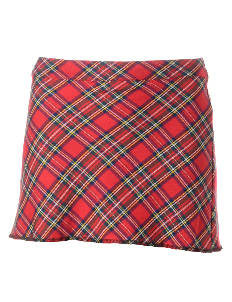 Beyond Retro Label Label Super Short Tartan Skirt