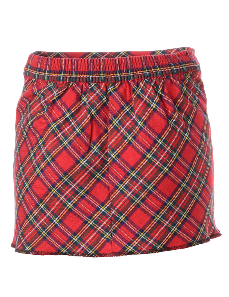 Beyond Retro Label Label Super Short Tartan Skirt