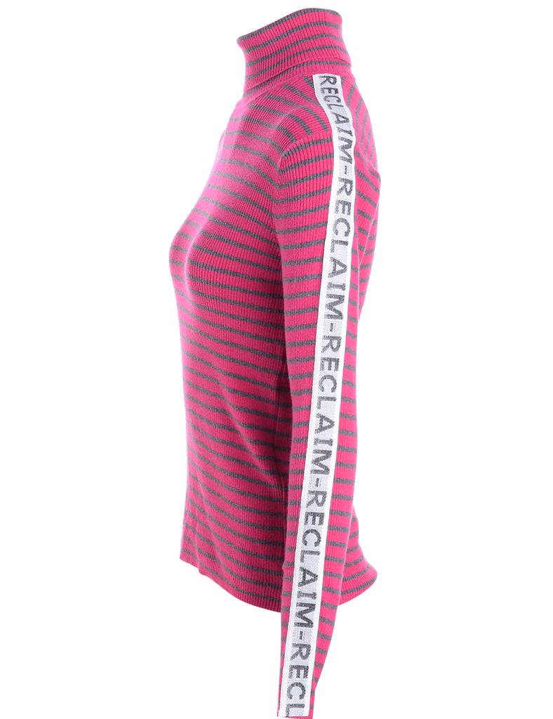 Beyond Retro Label Label Tanya Tape Sleeve Roll Neck Jumper
