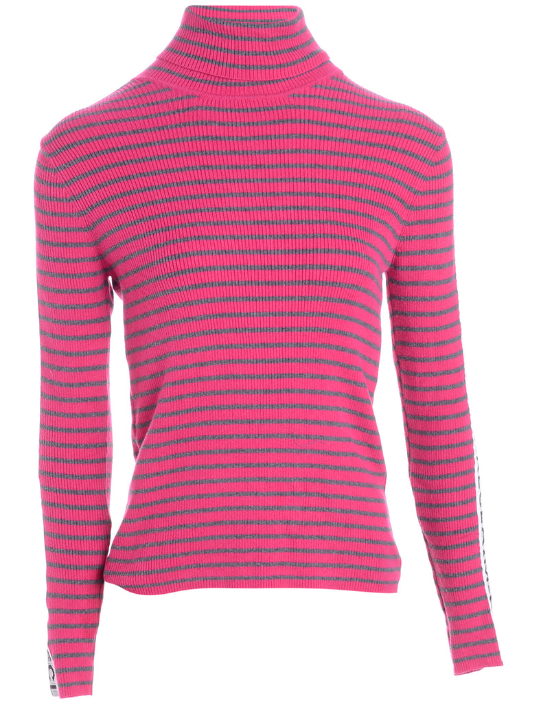 Beyond Retro Label Label Tanya Tape Sleeve Roll Neck Jumper