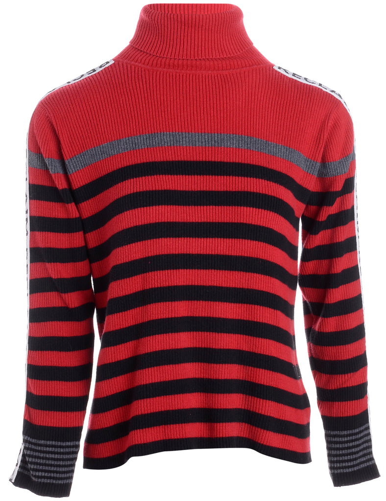 Beyond Retro Label Label Tanya Tape Sleeve Roll Neck Jumper