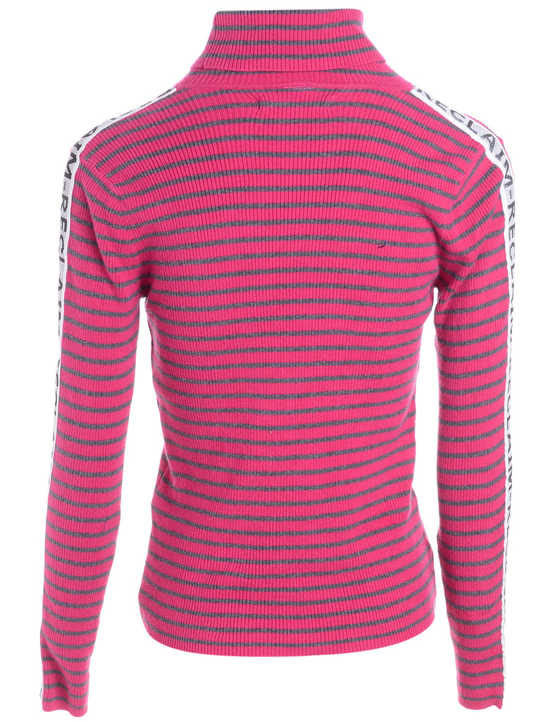 Beyond Retro Label Label Tanya Tape Sleeve Roll Neck Jumper
