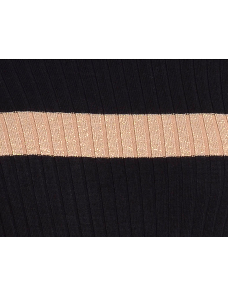 Beyond Retro Label Label Tanya Tape Sleeve Roll Neck Jumper