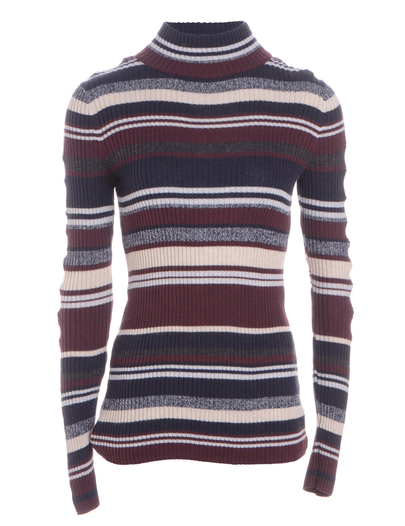 Beyond Retro Label Label Tape Sleeve High Neck Jumper