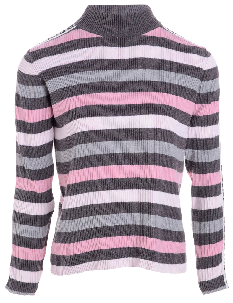 Beyond Retro Label Label Tape Sleeve High Neck Jumper