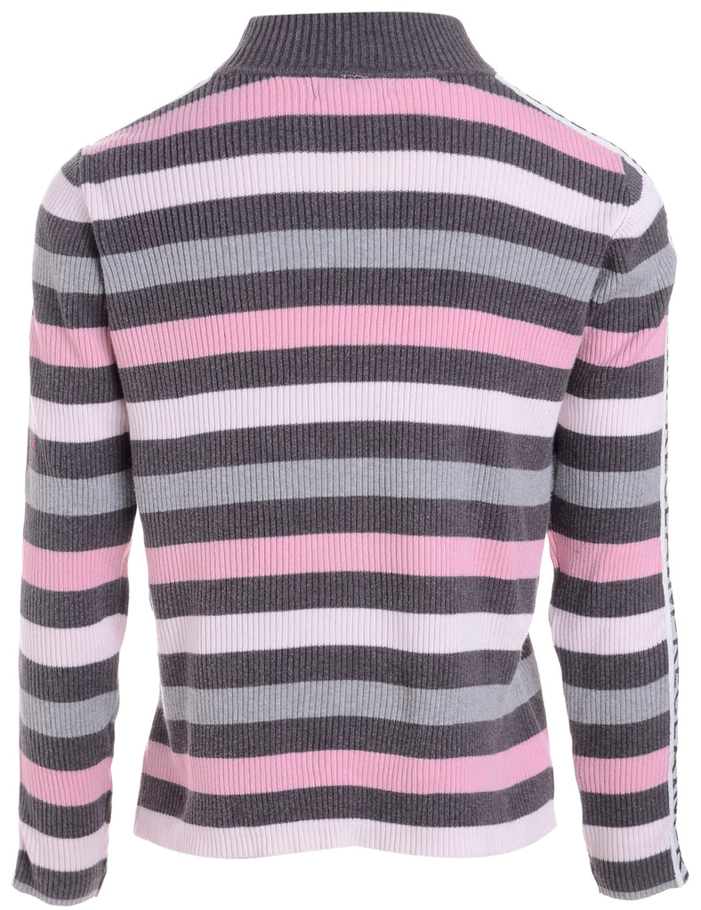 Beyond Retro Label Label Tape Sleeve High Neck Jumper