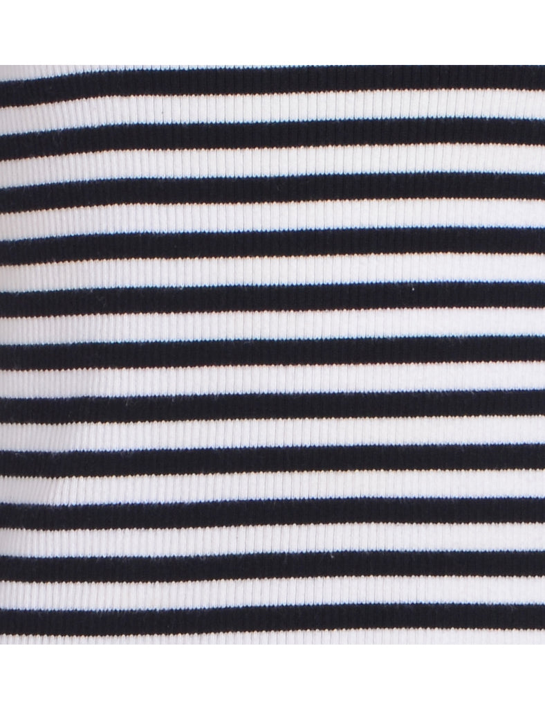 Beyond Retro Label Label Tape Sleeve Roll Neck Jumper