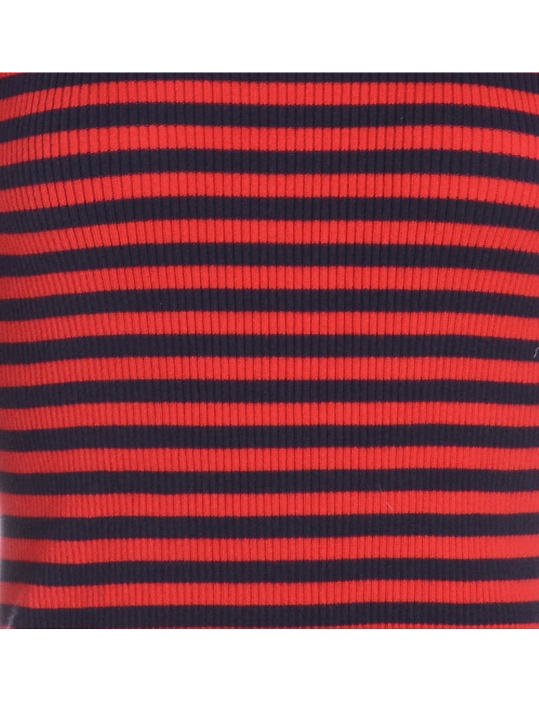 Beyond Retro Label Label Tape Sleeve Roll Neck Jumper