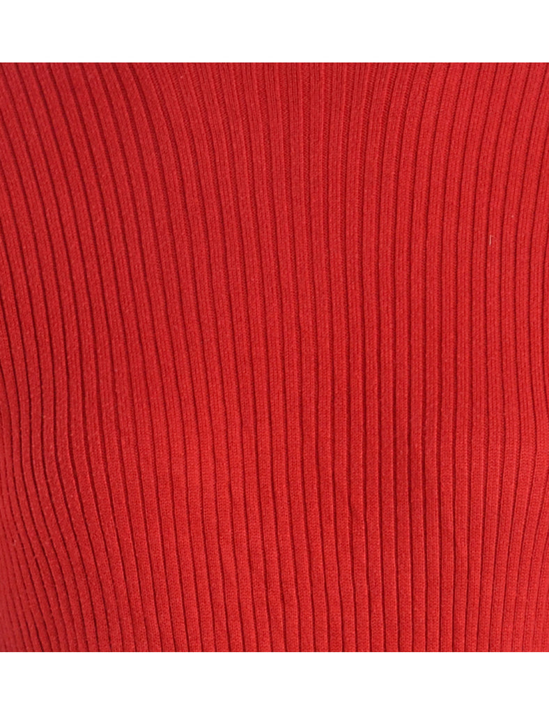Beyond Retro Label Label Tape Sleeve Roll Neck Jumper