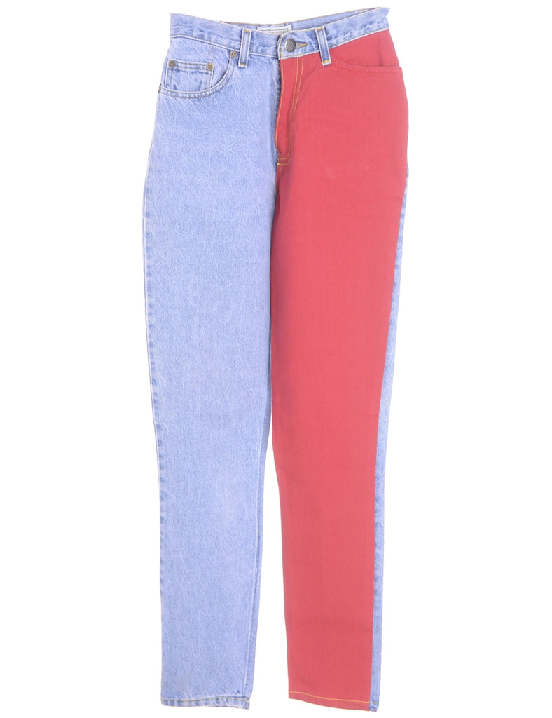 Beyond Retro Label Label Tapered Colour Block Jeans