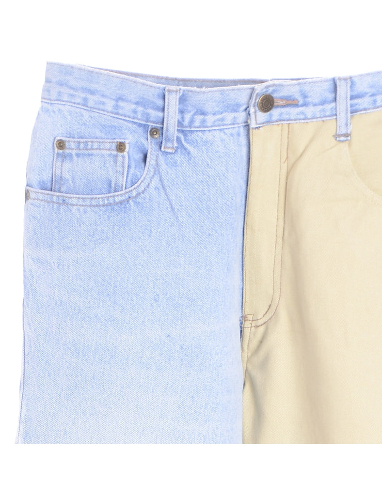 Beyond Retro Label Label Tapered Colour Block Jeans