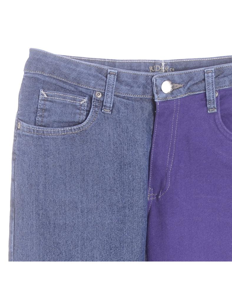 Beyond Retro Label Label Tapered Colour Block Jeans