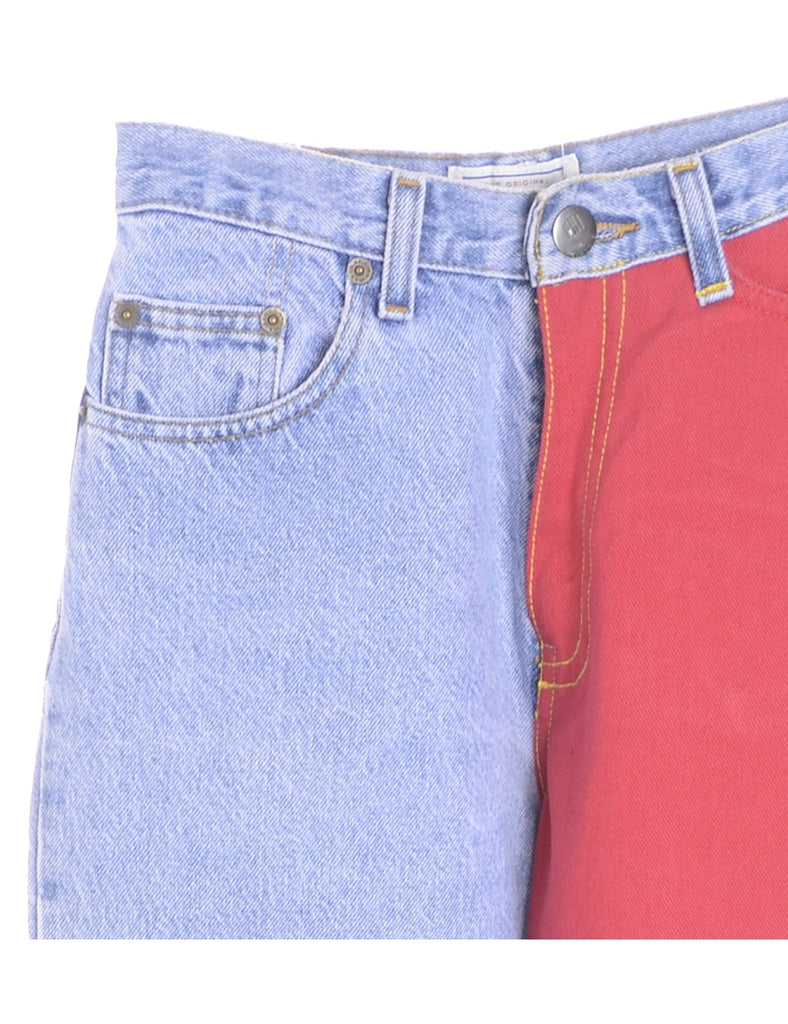 Beyond Retro Label Label Tapered Colour Block Jeans