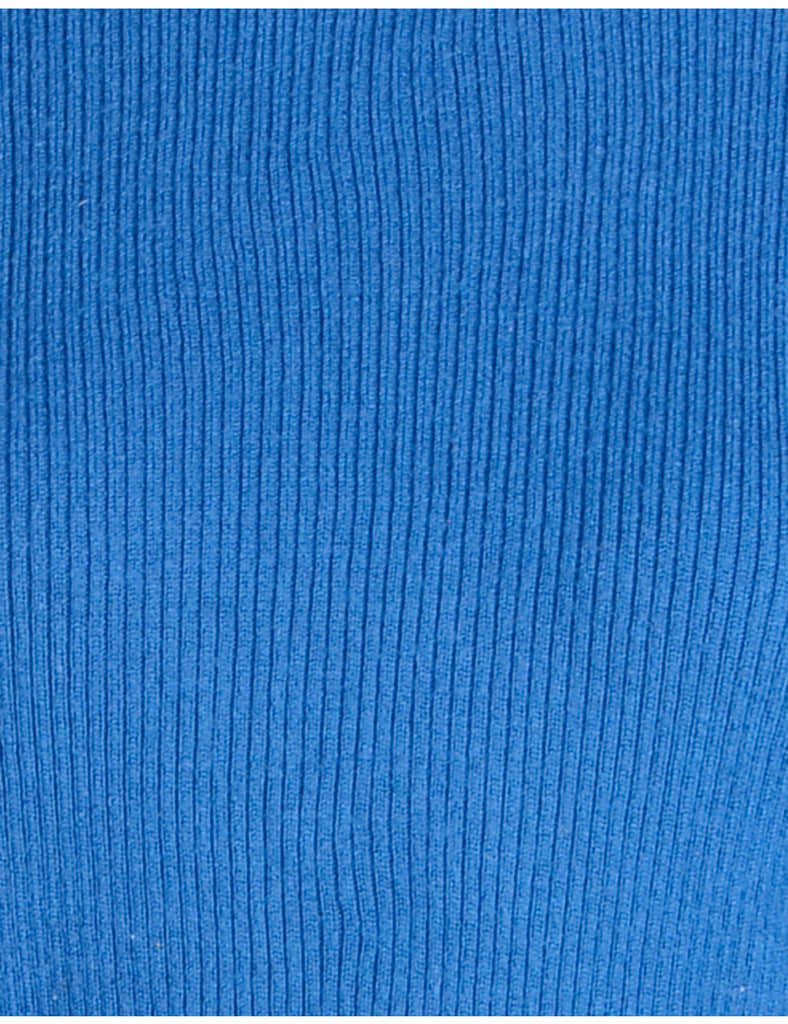 Beyond Retro Label Label Teal Cropped Ribbed Knit