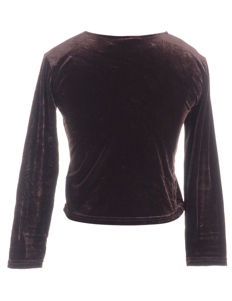 Beyond Retro Label Label Velvet Lilia Half Zip Cotton Top