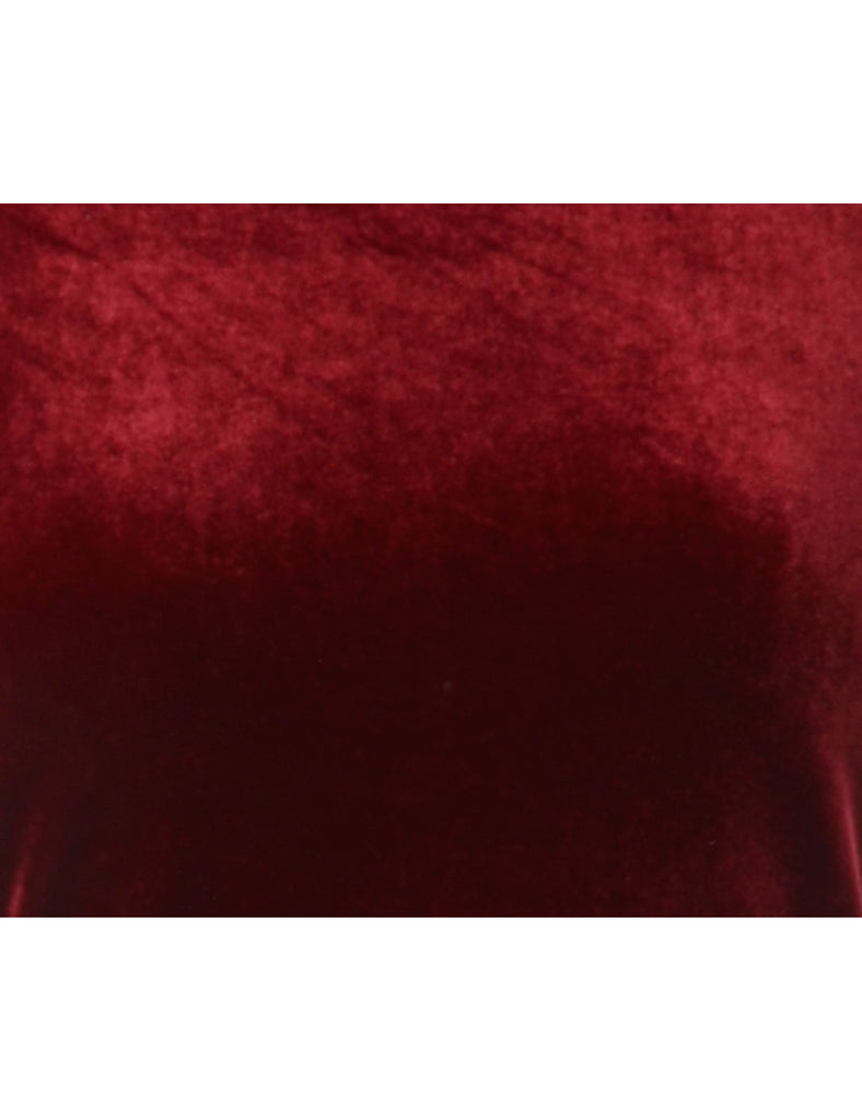 Beyond Retro Label Label Velvet Low Back Crop Top