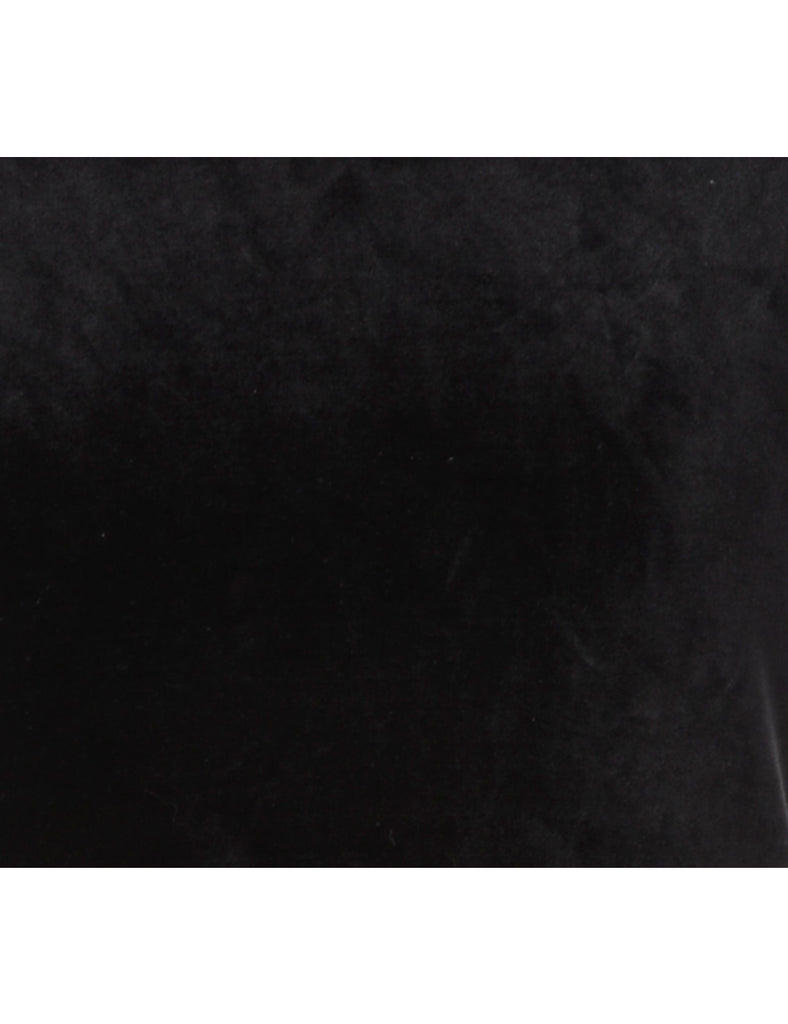 Beyond Retro Label Label Velvet Low Back Crop Top