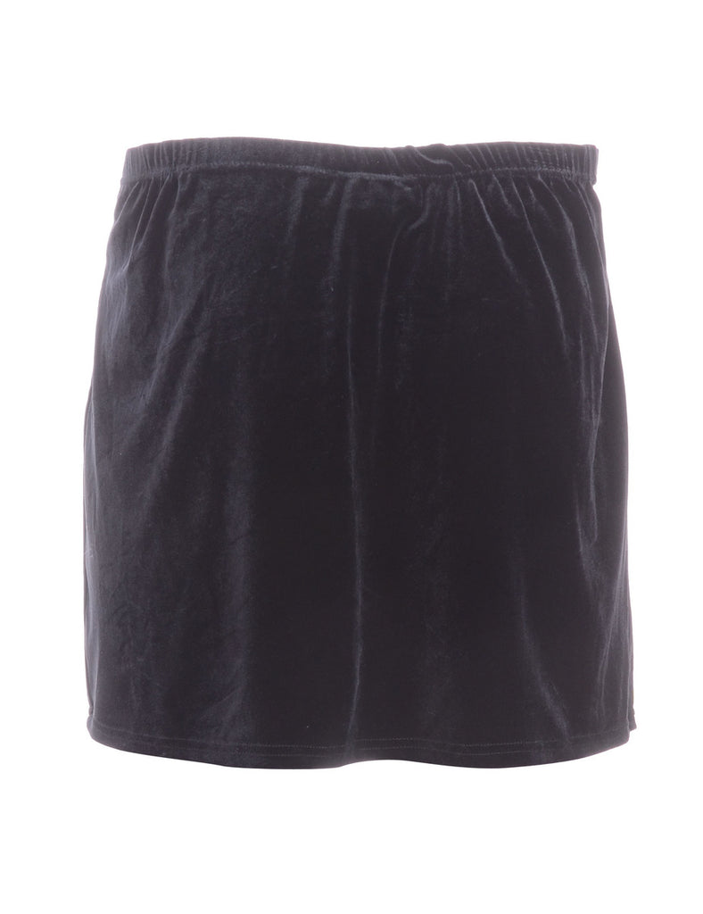 Beyond Retro Label Label Velvet Mini Skirt