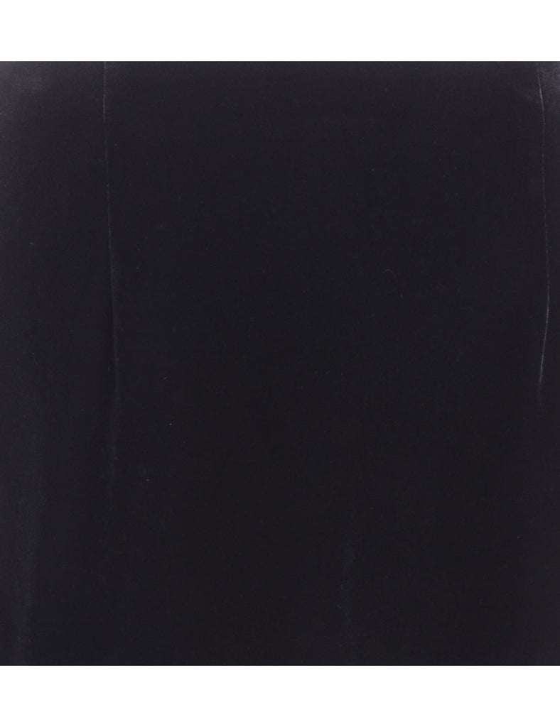 Beyond Retro Label Label Velvet Mini Skirt