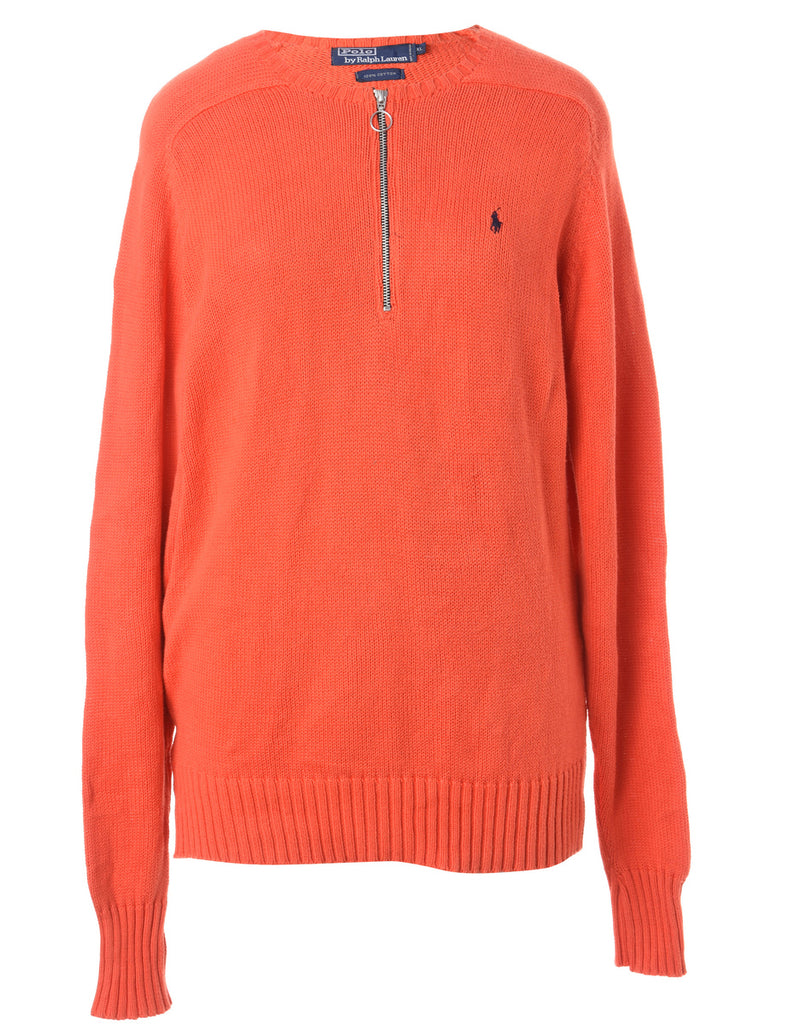 Beyond Retro Label Label Zip Front Knitted Jumper