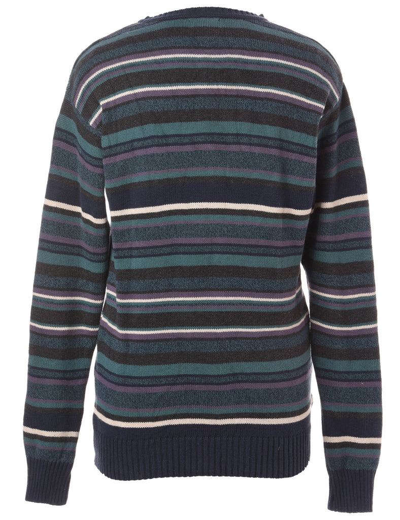 Beyond Retro Label Label Zip Front Knitted Jumper