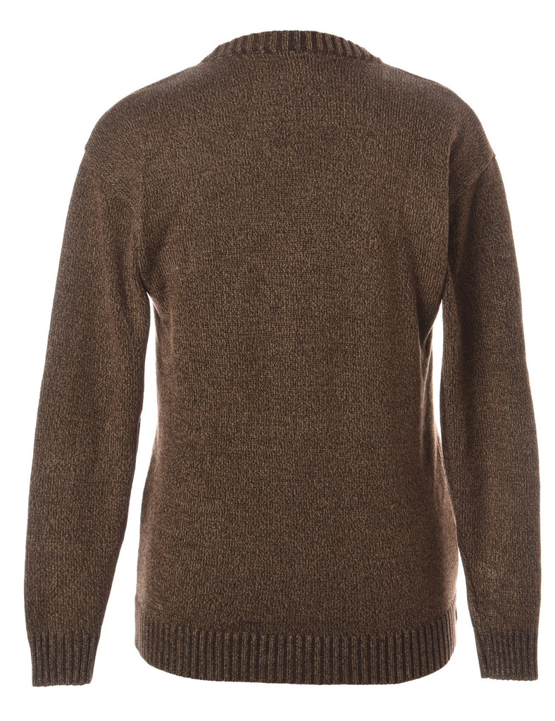 Beyond Retro Label Label Zip Front Knitted Jumper