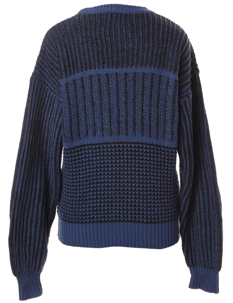 Beyond Retro Label Label Zip Front Knitted Jumper