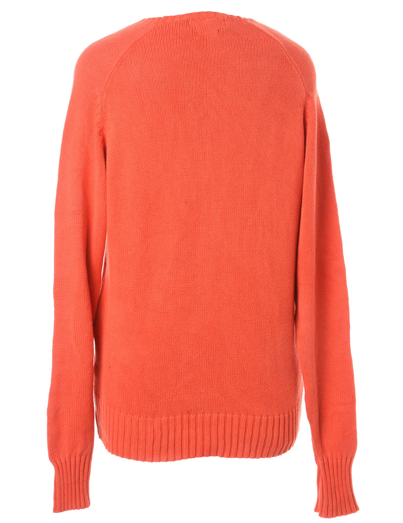 Beyond Retro Label Label Zip Front Knitted Jumper