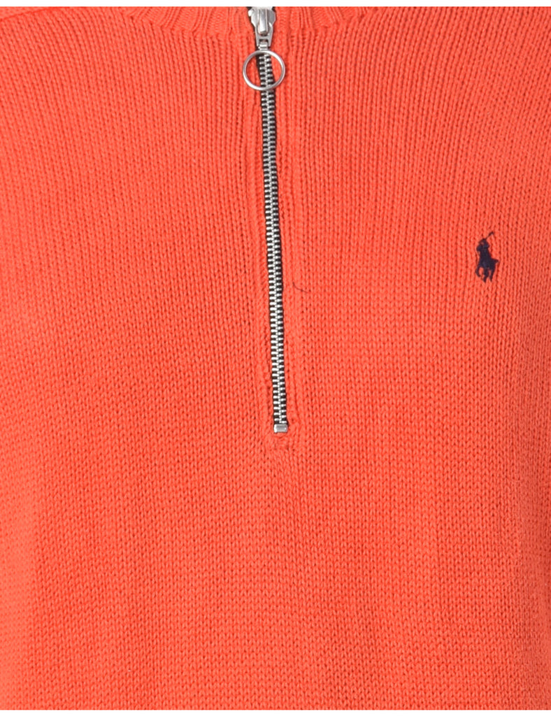 Beyond Retro Label Label Zip Front Knitted Jumper