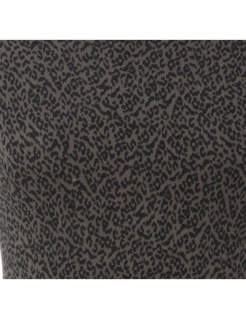 Beyond Retro Label Leopard Print Label Low Back Crop Top