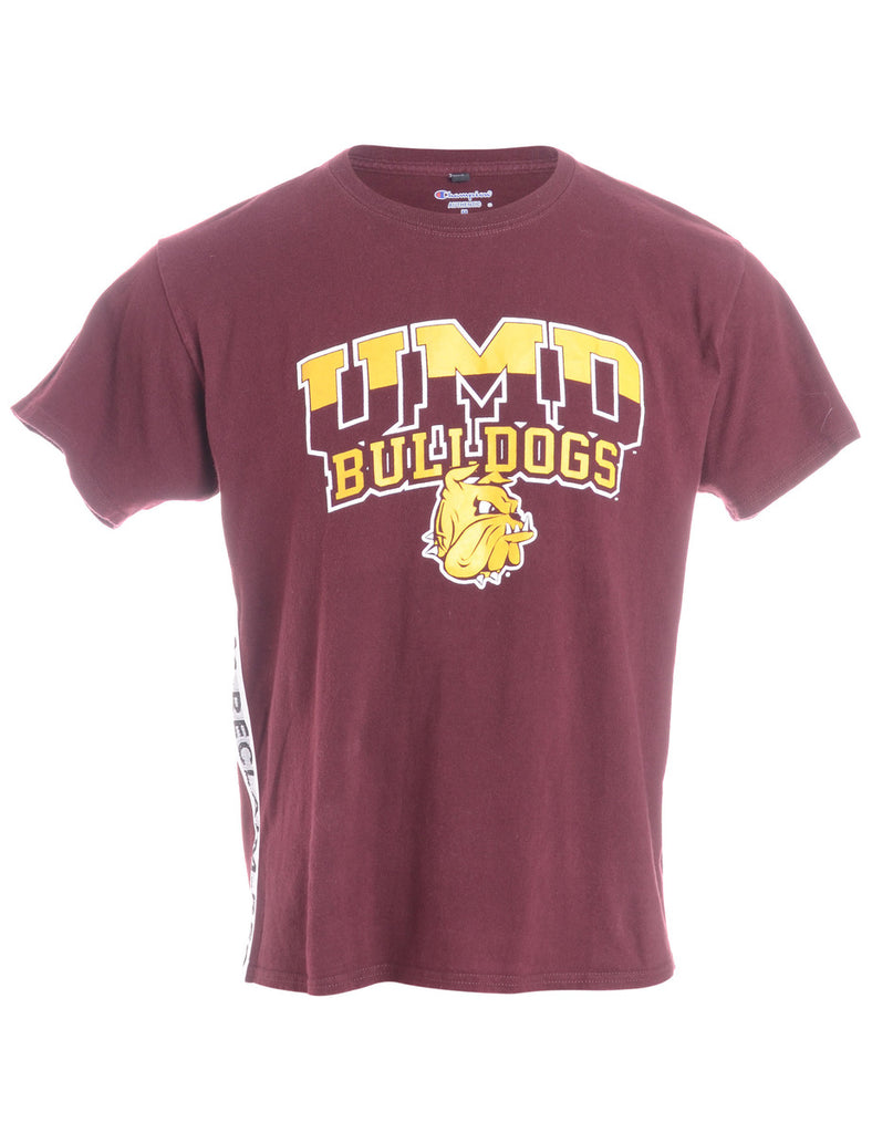 Beyond Retro Label Reclaimed Burgundy Tape T-Shirt