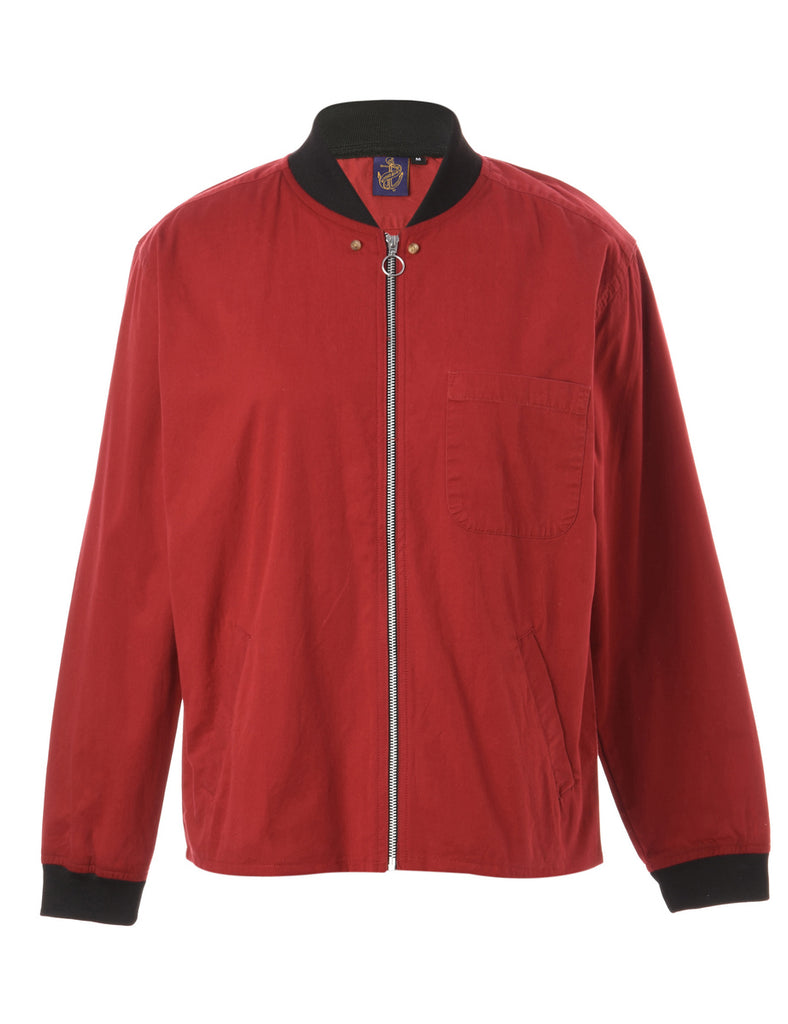 Beyond Retro Label Reworked Jamie Branded Straight Hem Bomber Jacket