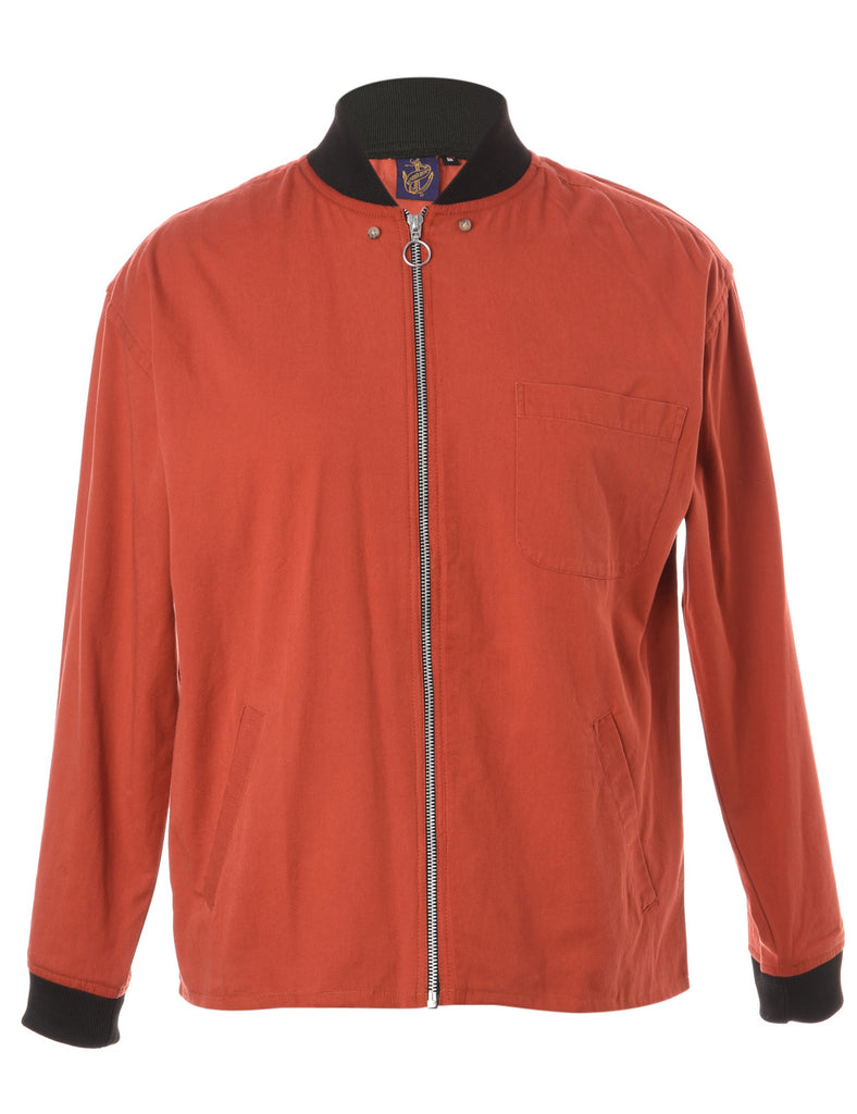 Beyond Retro Label Reworked Jamie Branded Straight Hem Bomber Jacket