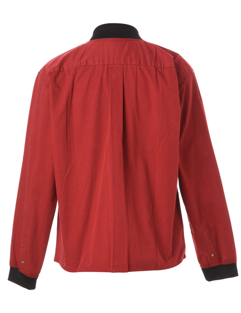 Beyond Retro Label Reworked Jamie Branded Straight Hem Bomber Jacket
