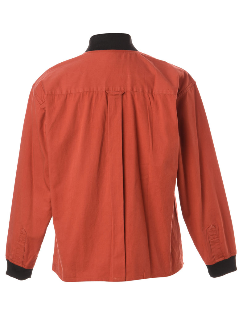 Beyond Retro Label Reworked Jamie Branded Straight Hem Bomber Jacket