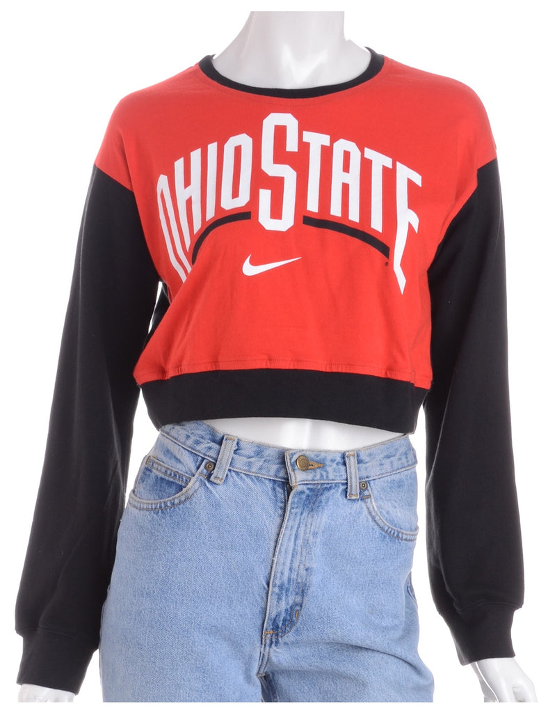 Beyond Retro Label Reworked Nike Cropped Sports Sweatshirt