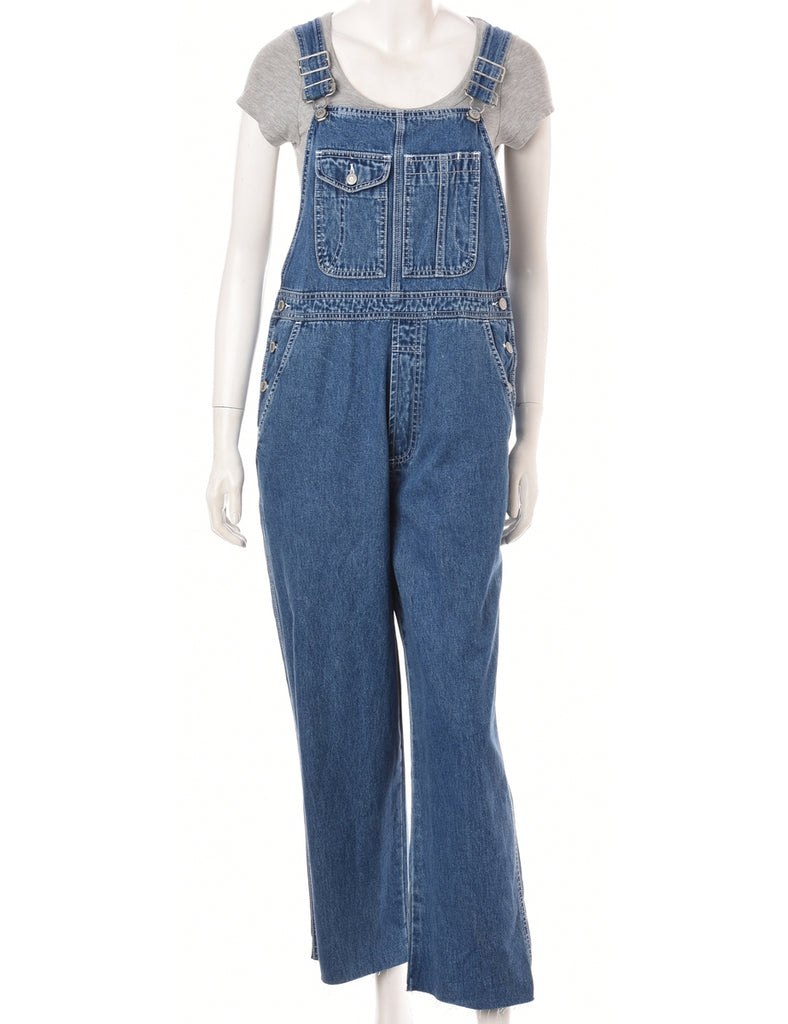 Beyond Retro Label Reworked Pinafore Cropped Dungarees