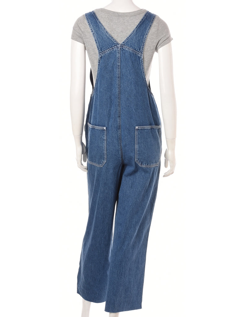 Beyond Retro Label Reworked Pinafore Cropped Dungarees