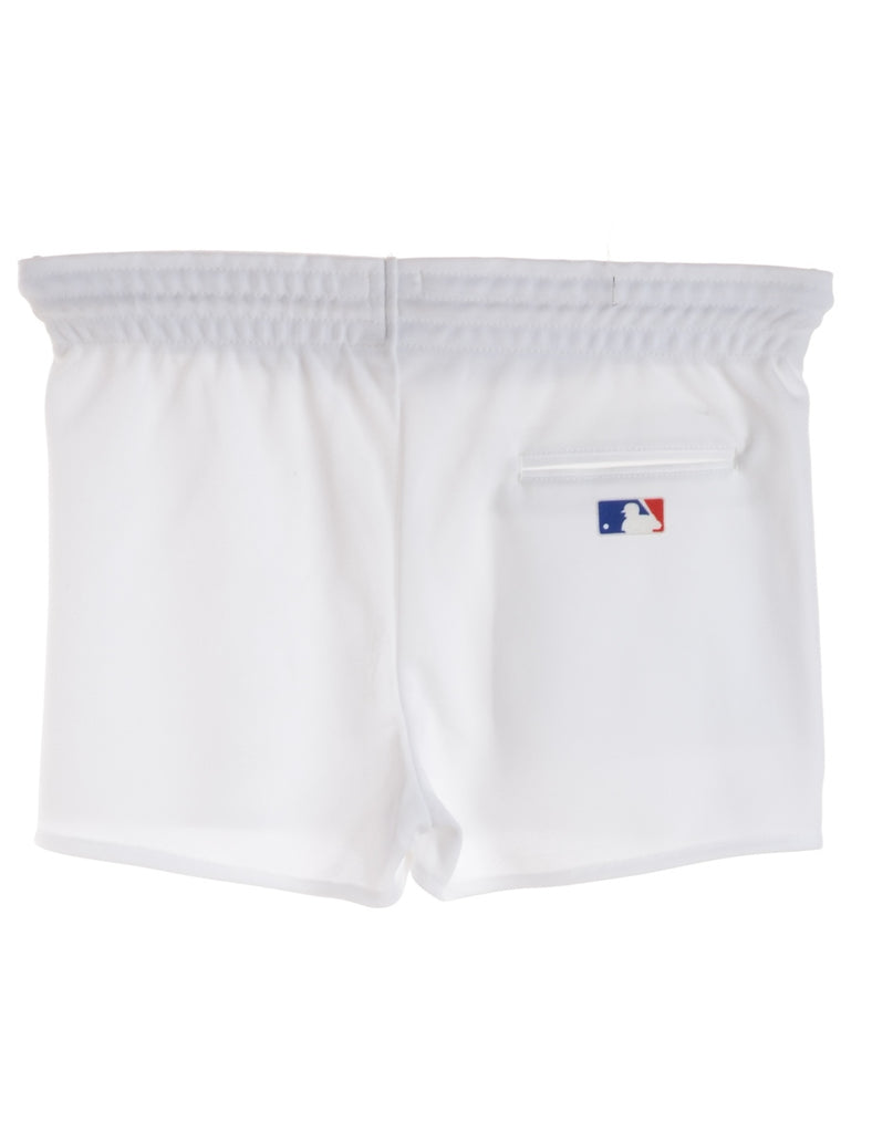 Beyond Retro Label White Baseball Shorts